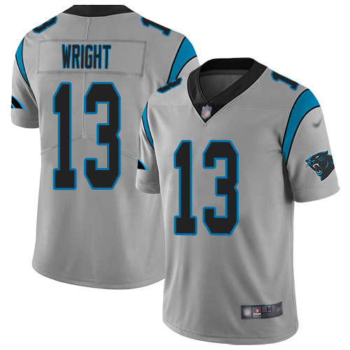 Carolina Panthers Limited Silver Youth Jarius Wright Jersey NFL Football #13 Inverted Legend->youth nfl jersey->Youth Jersey